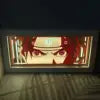 Anime LED Night Light MDF Wood Frame Paper Cut Lightbox for Bedroom Decoration Drop Shipping 5V Input Voltage AAA Battery Power
