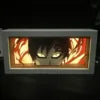 Anime LED Night Light MDF Wood Frame Paper Cut Lightbox for Bedroom Decoration Drop Shipping 5V Input Voltage AAA Battery Power