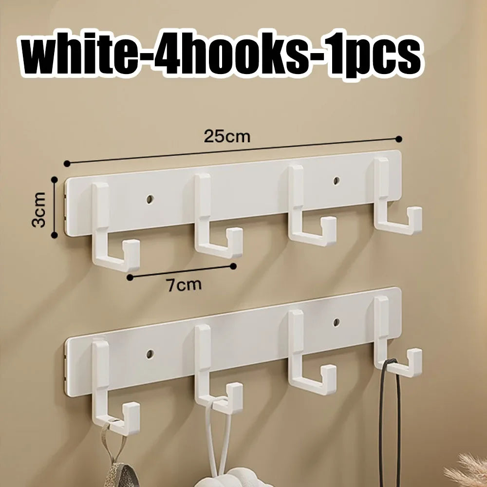 Household Black Hook Hanging Clothes Hanger Hanging Clothes Towel Hanger Bathroom Robe Hanging Heavy Kitchen Accessories