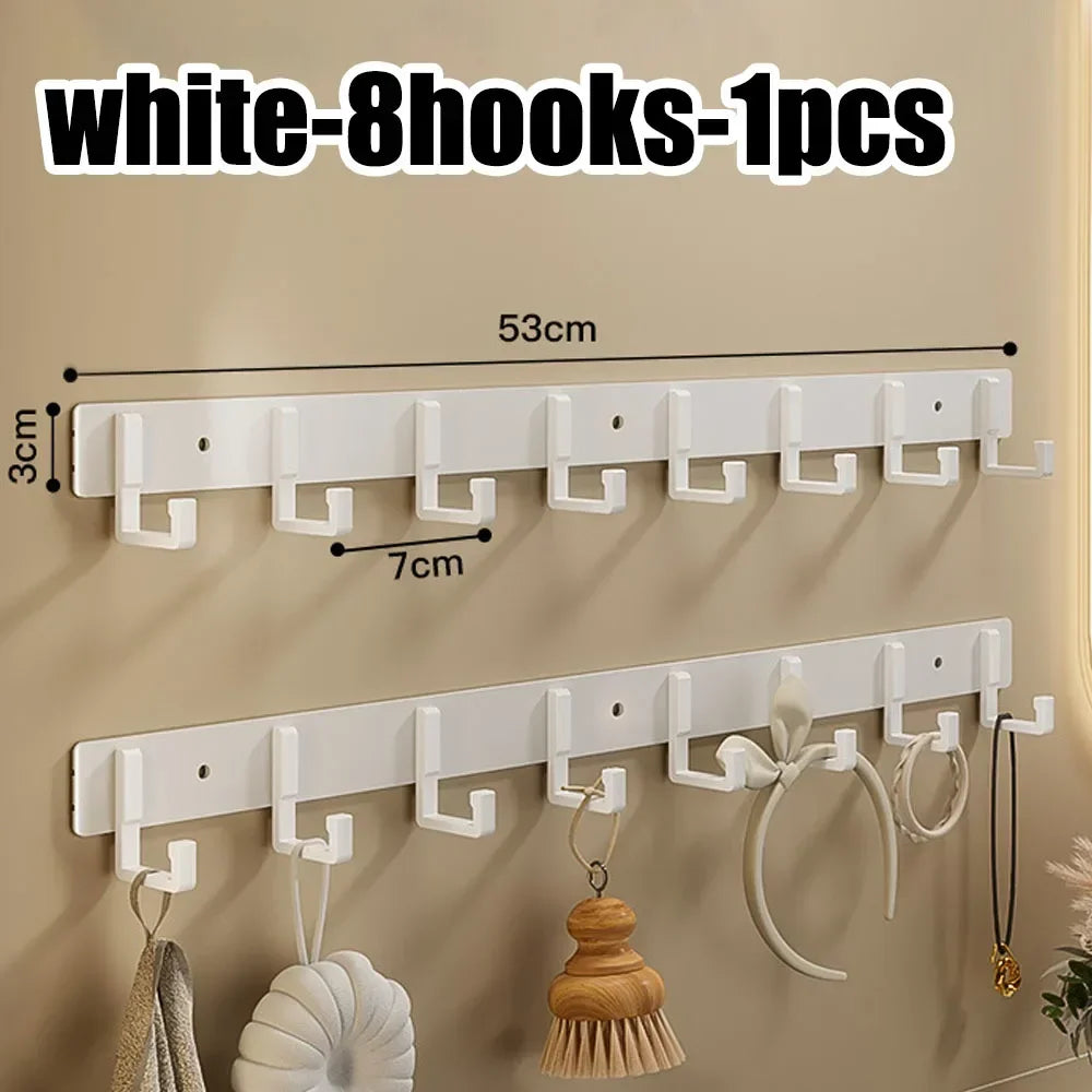 Household Black Hook Hanging Clothes Hanger Hanging Clothes Towel Hanger Bathroom Robe Hanging Heavy Kitchen Accessories