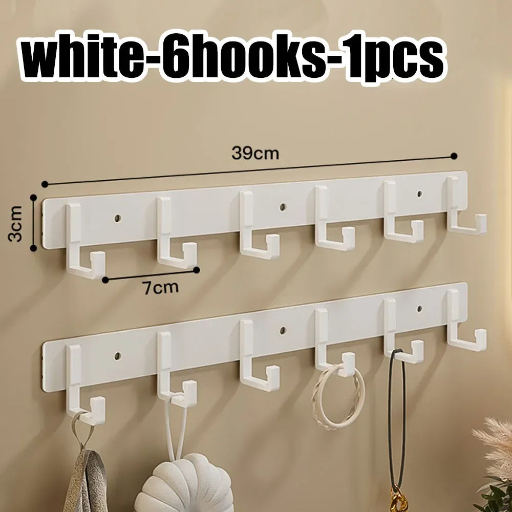 Household Black Hook Hanging Clothes Hanger Hanging Clothes Towel Hanger Bathroom Robe Hanging Heavy Kitchen Accessories