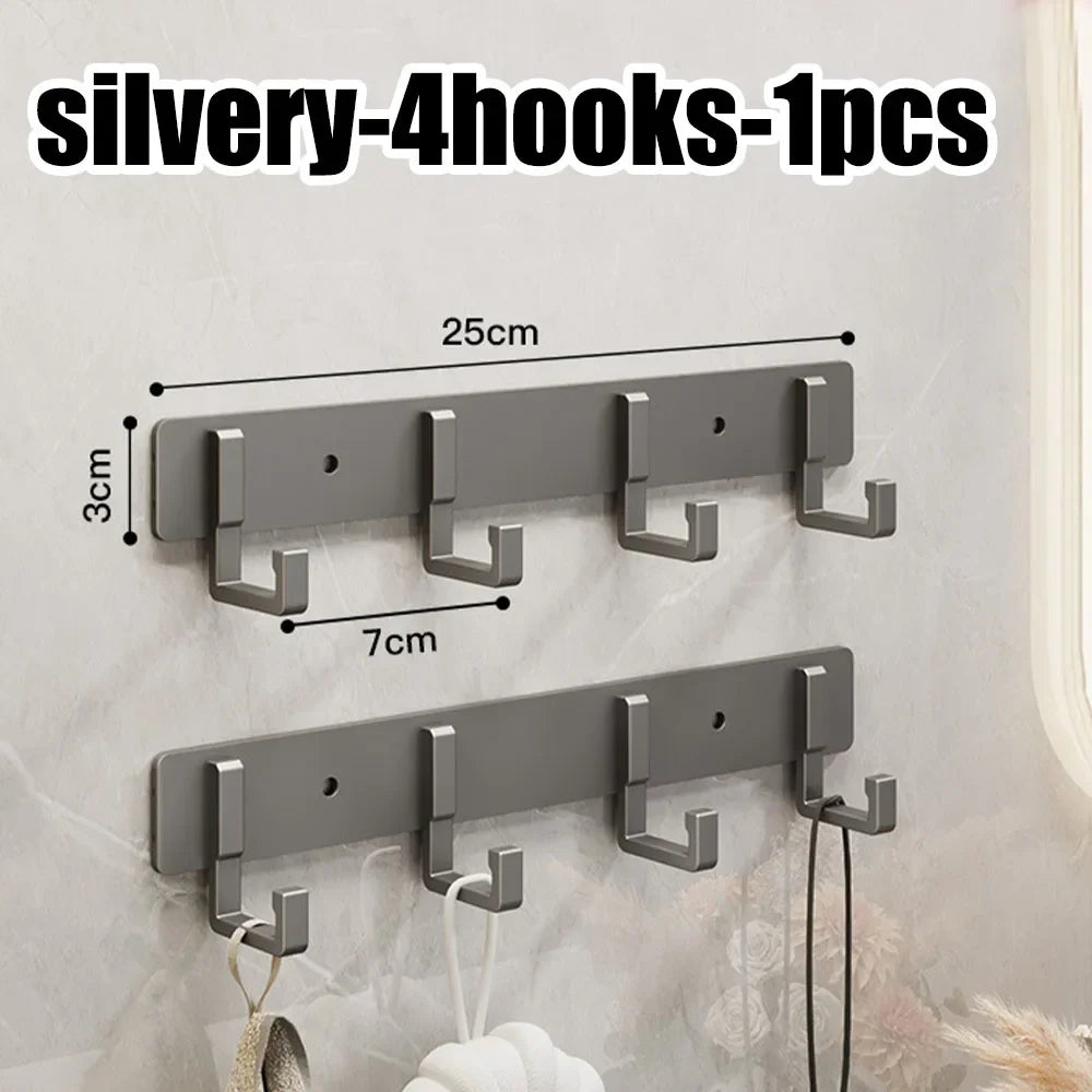Household Black Hook Hanging Clothes Hanger Hanging Clothes Towel Hanger Bathroom Robe Hanging Heavy Kitchen Accessories