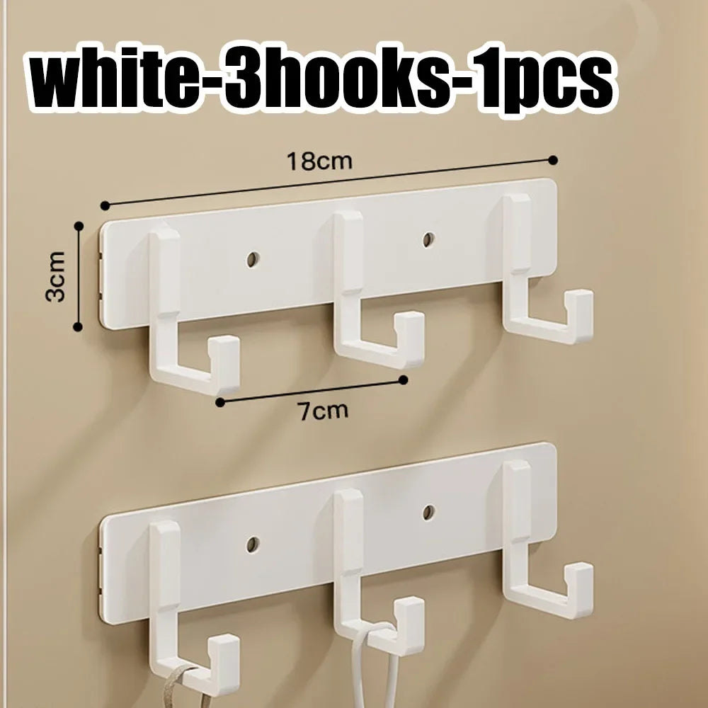Household Black Hook Hanging Clothes Hanger Hanging Clothes Towel Hanger Bathroom Robe Hanging Heavy Kitchen Accessories