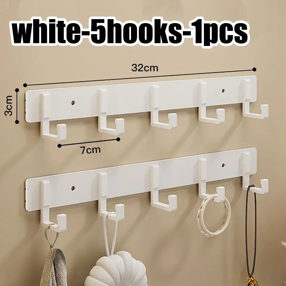 Household Black Hook Hanging Clothes Hanger Hanging Clothes Towel Hanger Bathroom Robe Hanging Heavy Kitchen Accessories